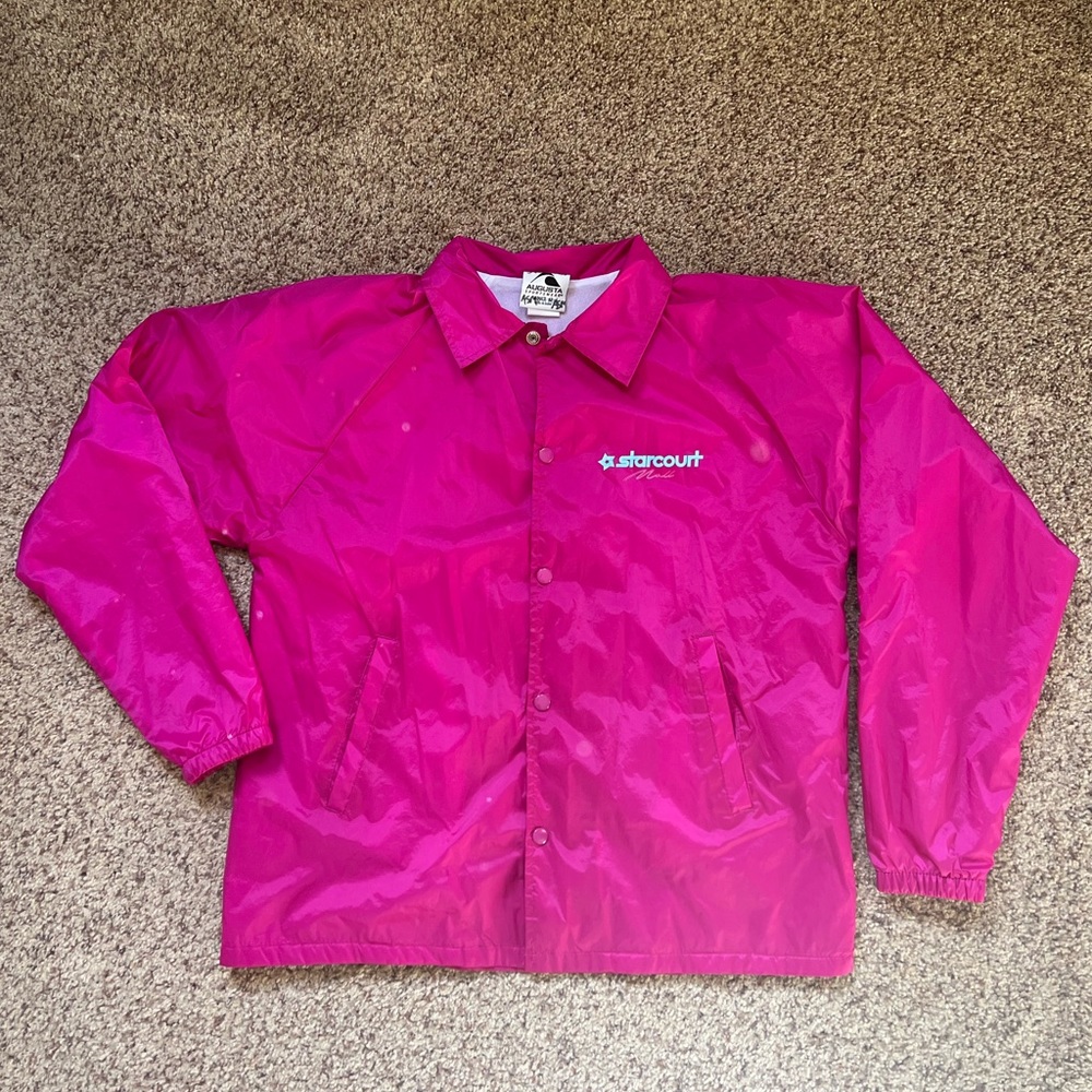 Official Stranger Things 80s Pink Windbreaker - Medium